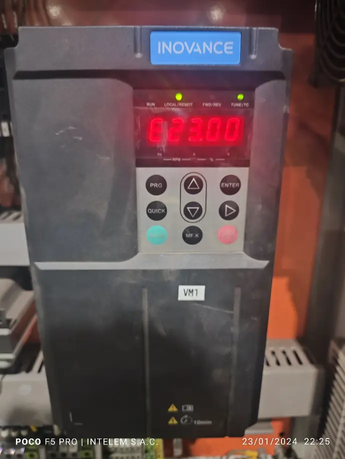Reparacion de variador Inovance Inovance Error E23