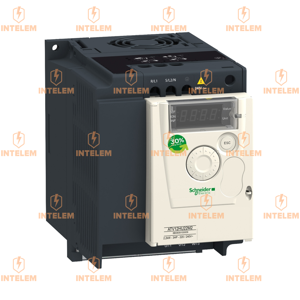 VARIADOR DE VELOCIDAD 2.2KW 3HP 200-240VCA MONOFÁSICO CON DISIPADOR SCHNEIDER ELECTRIC