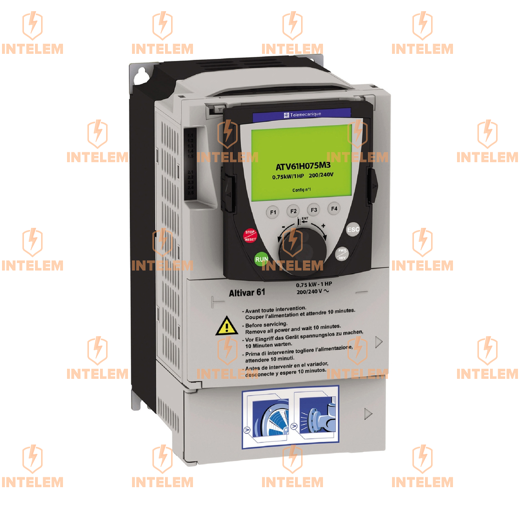 ATV61HU15M3 VARIADOR DE VELOCIDAD 1.5KW (1.5HP) 240VCA MONOFÁSICO EMC IP20 SCHNEIDER ELECTRIC