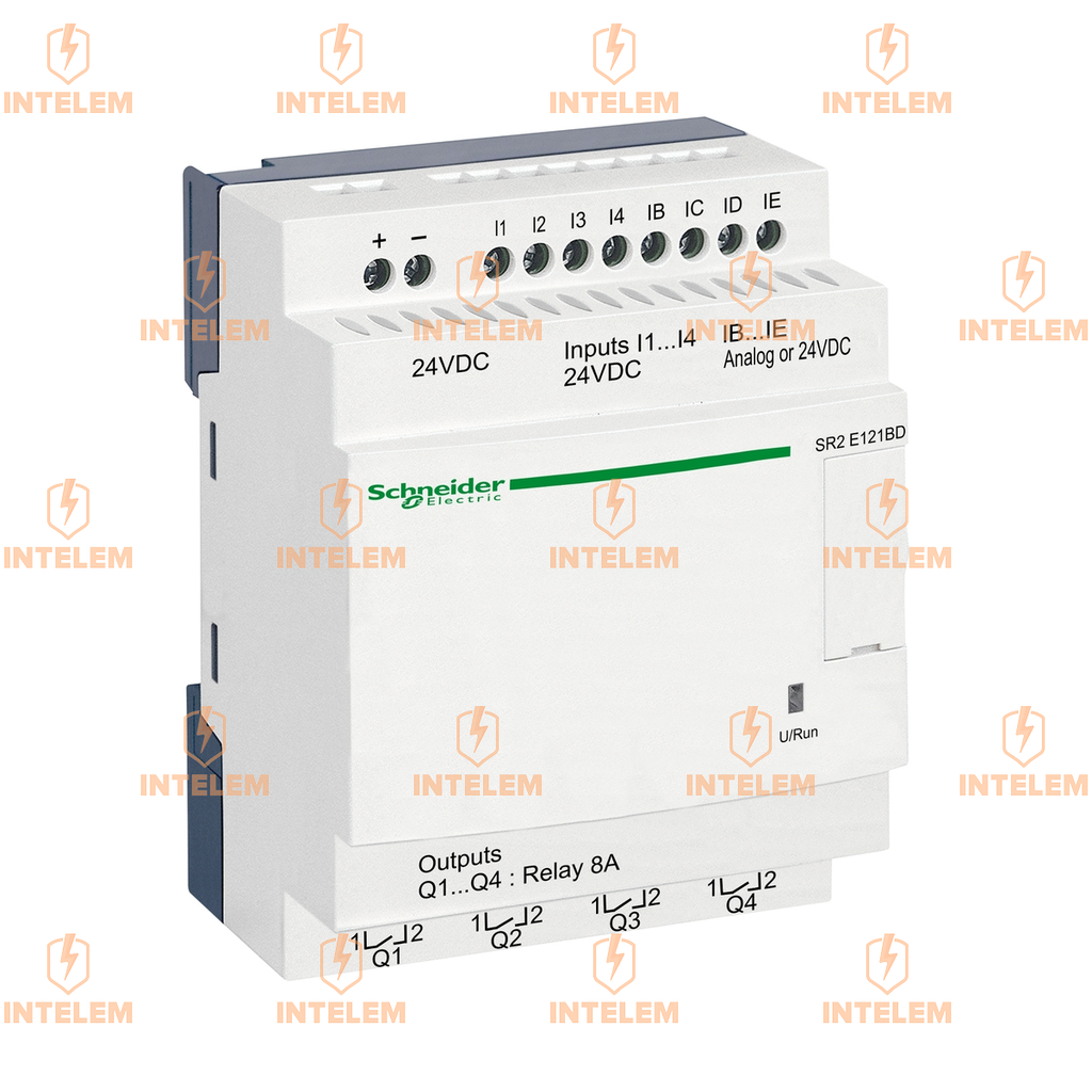 SR2E121BD RELÉ INTELIGENTE ZELIO LOGIC 12 E/S 24VCC CON RELOJ SIN PANTALLA SCHNEIDER ELECTRIC
