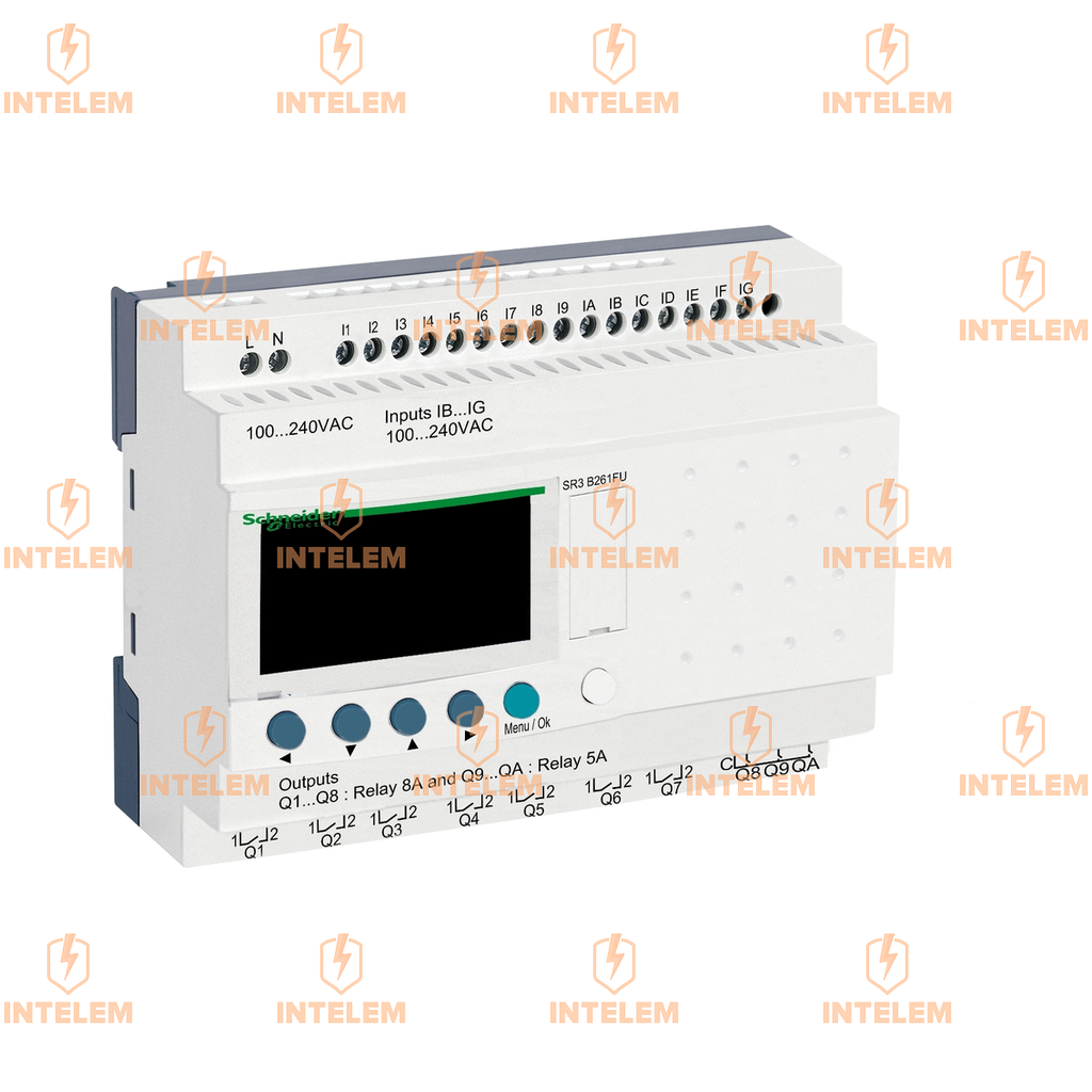 SR3B261FU RELÉ INTELIGENTE MODULAR ZELIO LOGIC 26 E/S 100-240VCA CON RELOJ Y PANTALLA SCHNEIDER ELECTRIC