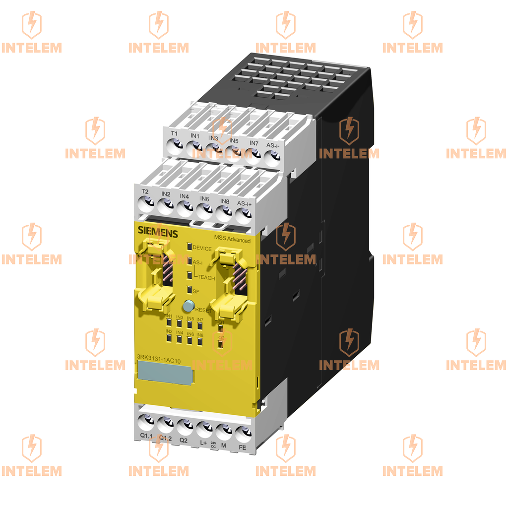 3RK31311AC10 UNIDAD CENTRAL DE SEGURIDAD MODULAR 4/8 F-DI, 1F-RO, 1 F-DO, 24VCC, MONITOREO ASI, 12 SALIDAS SEGURAS AS-I, SIL3/PLE, ANCHO 45MM SIEMENS