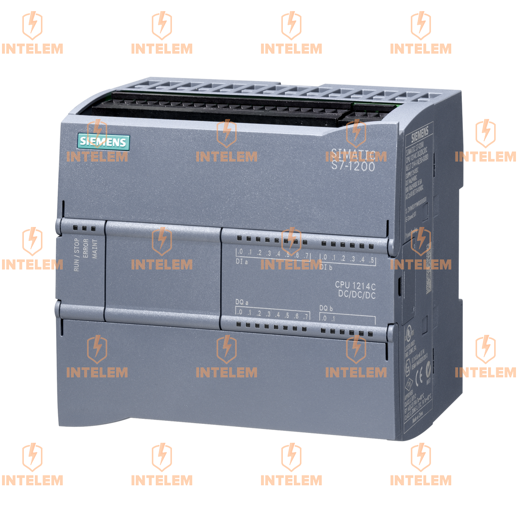 SIMATIC S7-1200 CPU 1214C, CPU COMPACTA DC/DC/DC, E/S INTEGRADAS: 14 DI 24 V DC; 10 DO 24 V DC; 2 AI 0-10V DC, SIEMENS