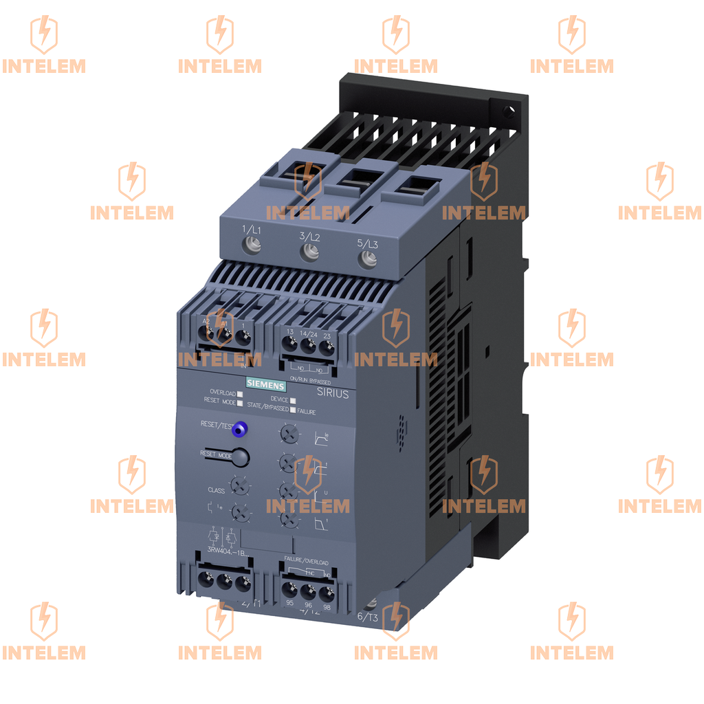 3RW4047-1BB14 ARRANCADOR SUAVE SIRIUS T. S3, 106 A, 55 KW/400 V, 40°C200-480VAC 3RW40471BB14 SIEMENS