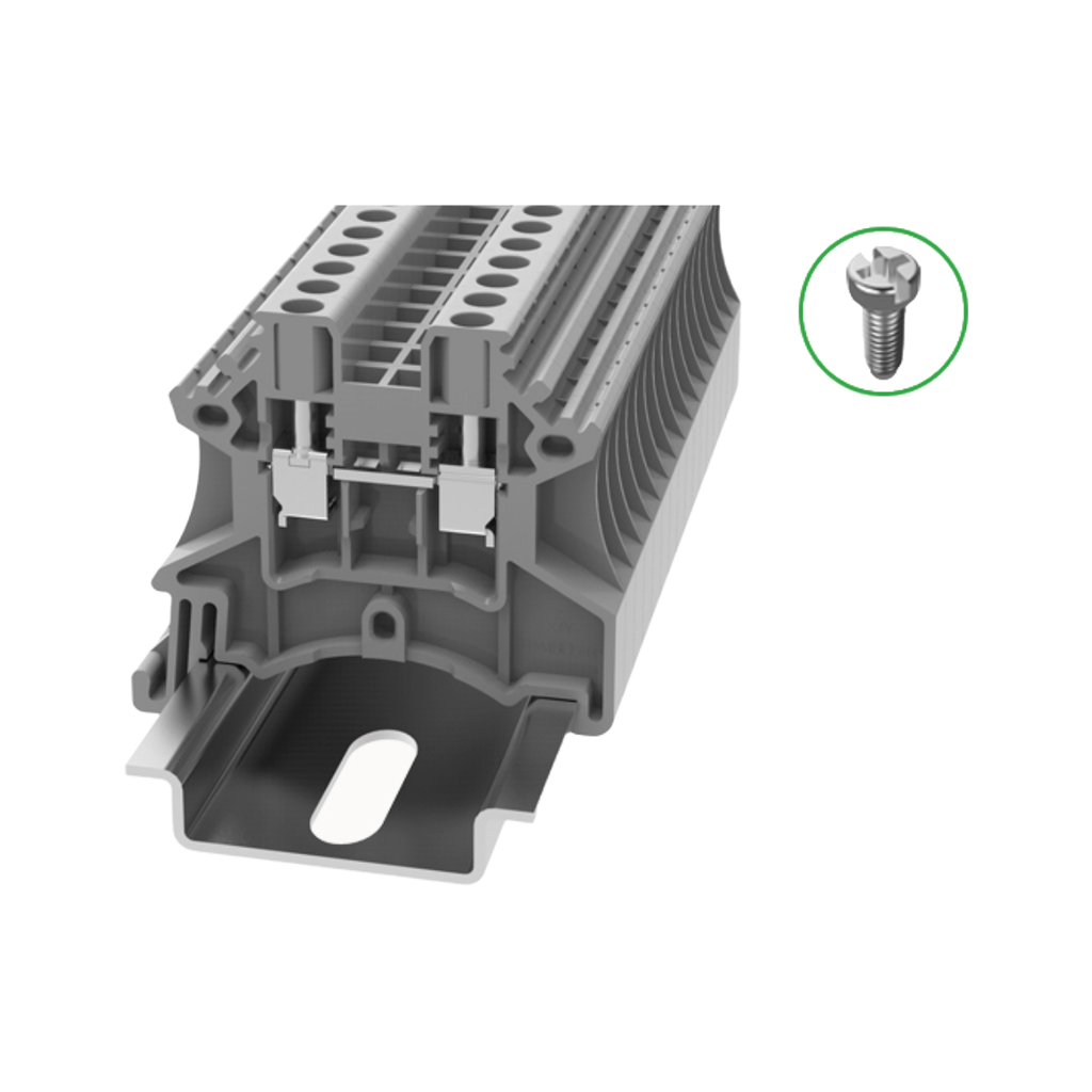 DC2.5 BORNE 2.5MM2, 2 CONDUCTORES, GRIS --DEGSON