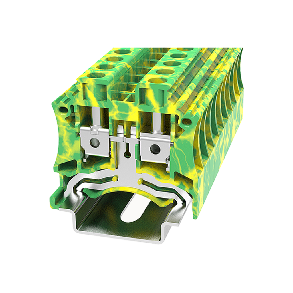 DC6-PE BORNE TIERRA 0.5MM2-6MM2, 22AWG-8AWG, 41A, 1000V --DEGSON