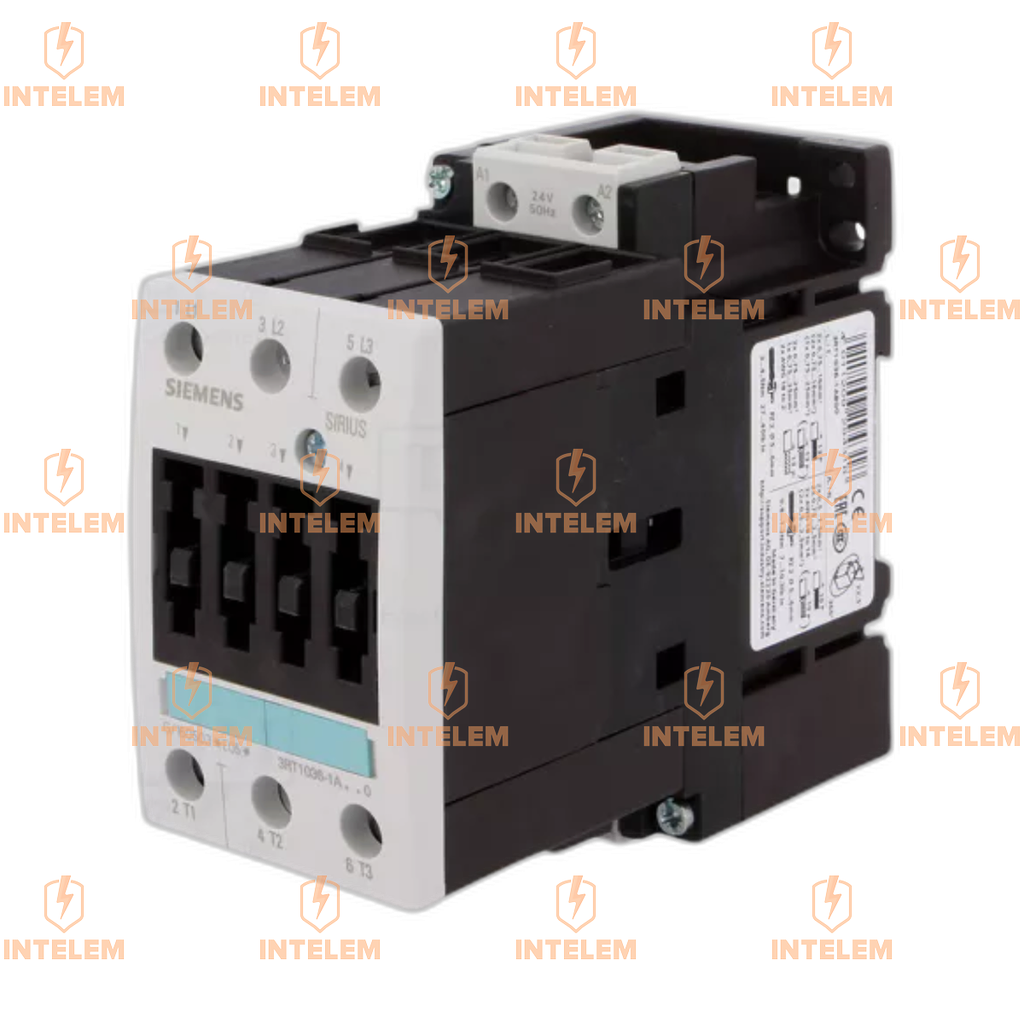 3RT1036-1AB00 CONTACTOR DE POTENCIA, 3 AC 50 A, 22 KW/400 V 24 V AC, 50 HZ, 3 POLOS, TAMAÑO S2--SIEMENS