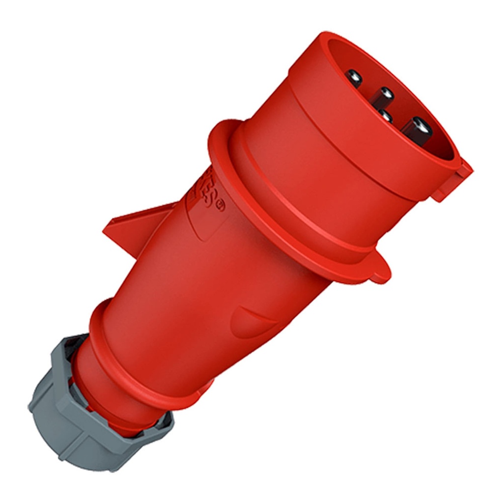 264 ENCHUFE DE 3P+LT DE 32 AMP 415V. ROJO 6H IP44--MENNEKES
