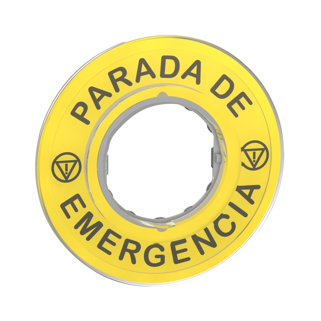 ETIQUETA AMARILLO "PARADA DE EMERGENCIA" --SCHNEIDER