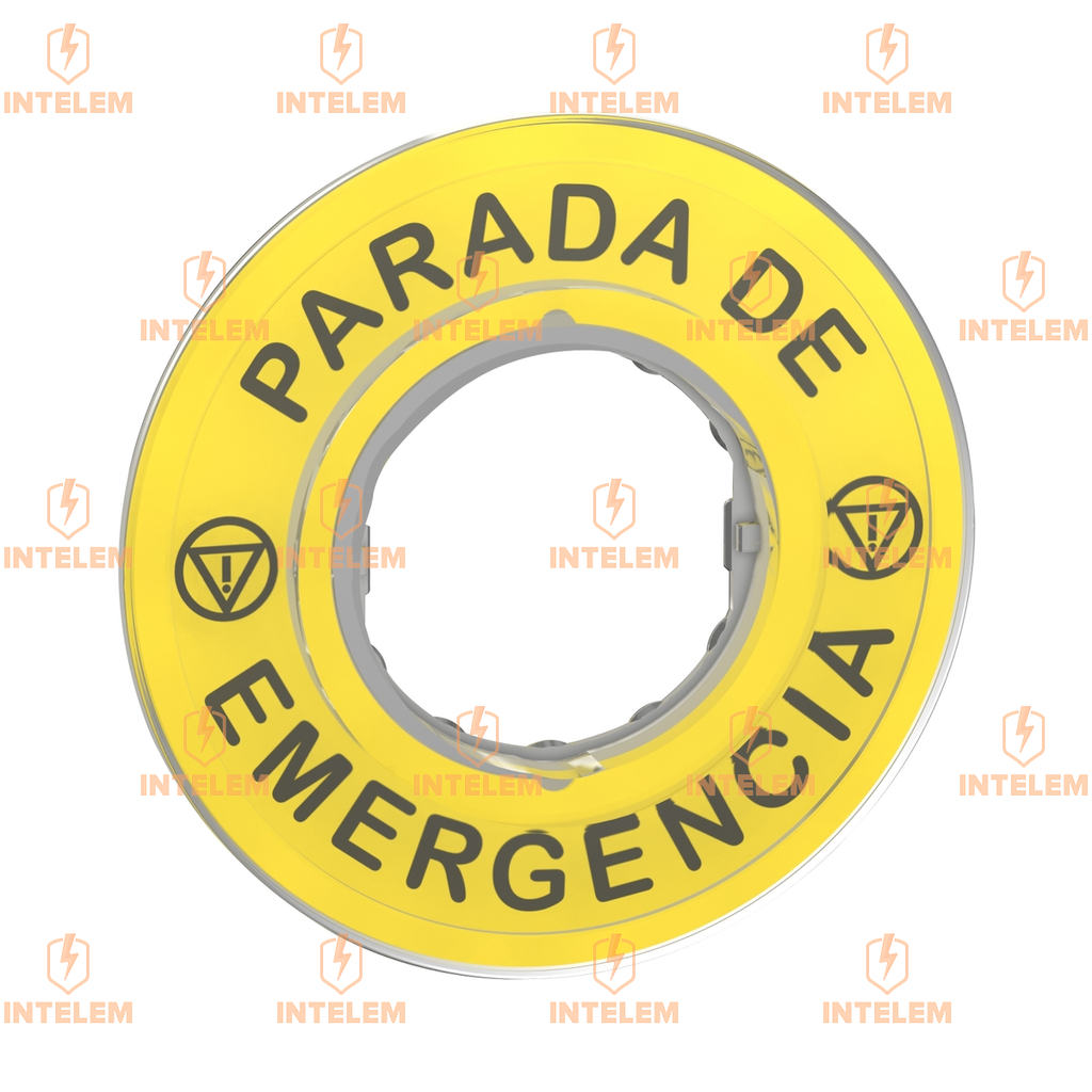 ZBY9420 ETIQUETA AMARILLO "PARADA DE EMERGENCIA" --SCHNEIDER