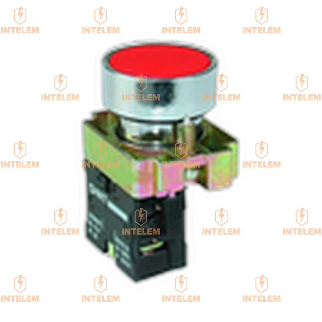 NP2-BA42 , PULSADOR RASANTE METAL ROJO Ø22MM 1NC --CHINT