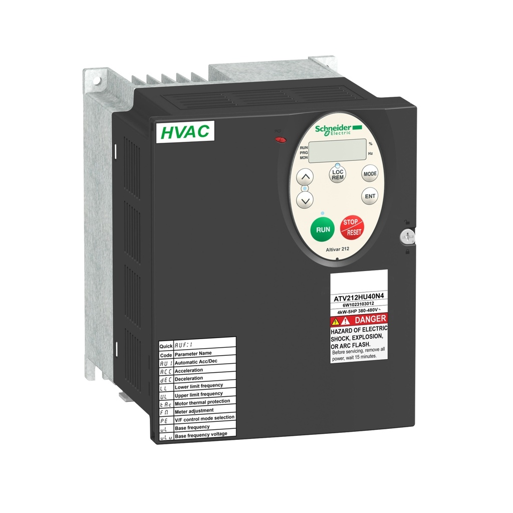 VARIADOR DE VELOCIDAD ATV212 - 5.5KW - 7.5HP - 480V - 3PH - EMC - IP21--SCHNEIDER