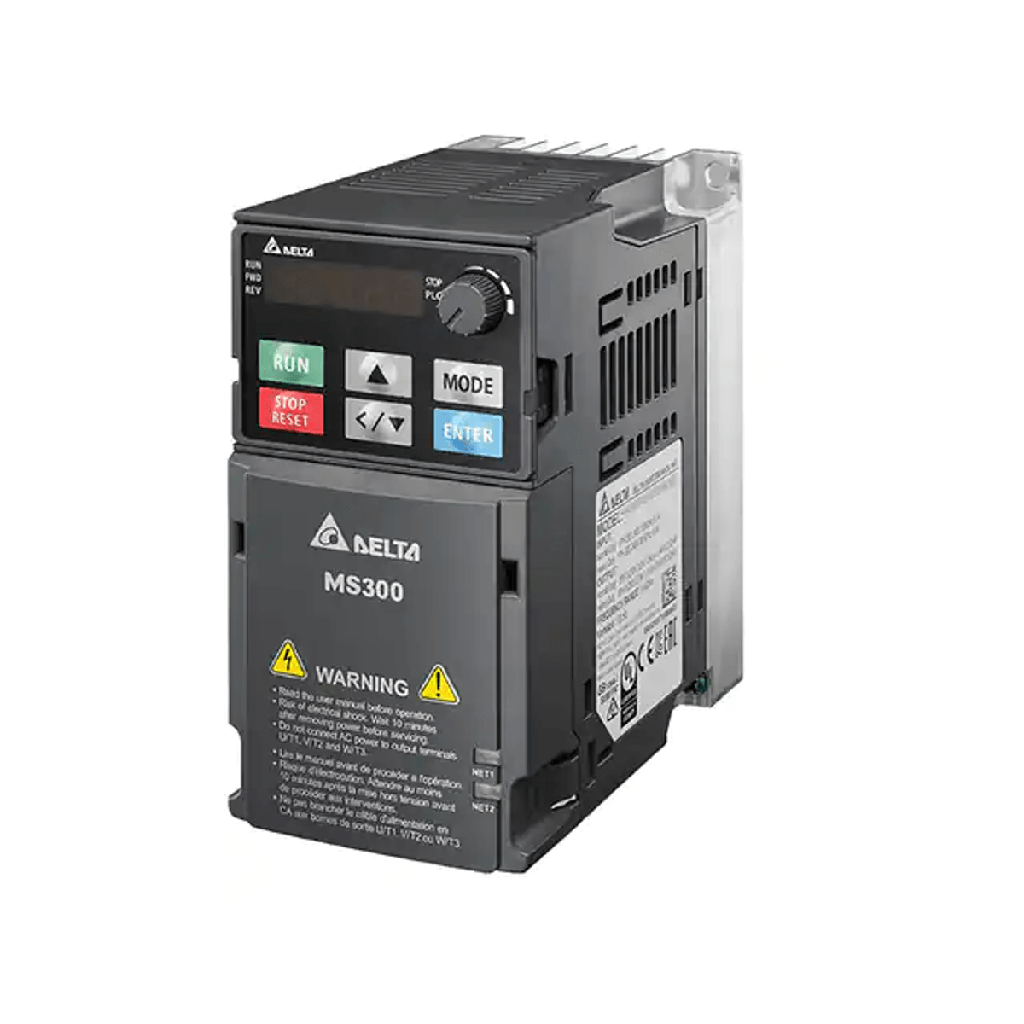 VARIADOR DE VELOCIDAD MS300 DE 0.5KW-1HP, 4.8A, 200-240VAC TRIFASICO DELTA