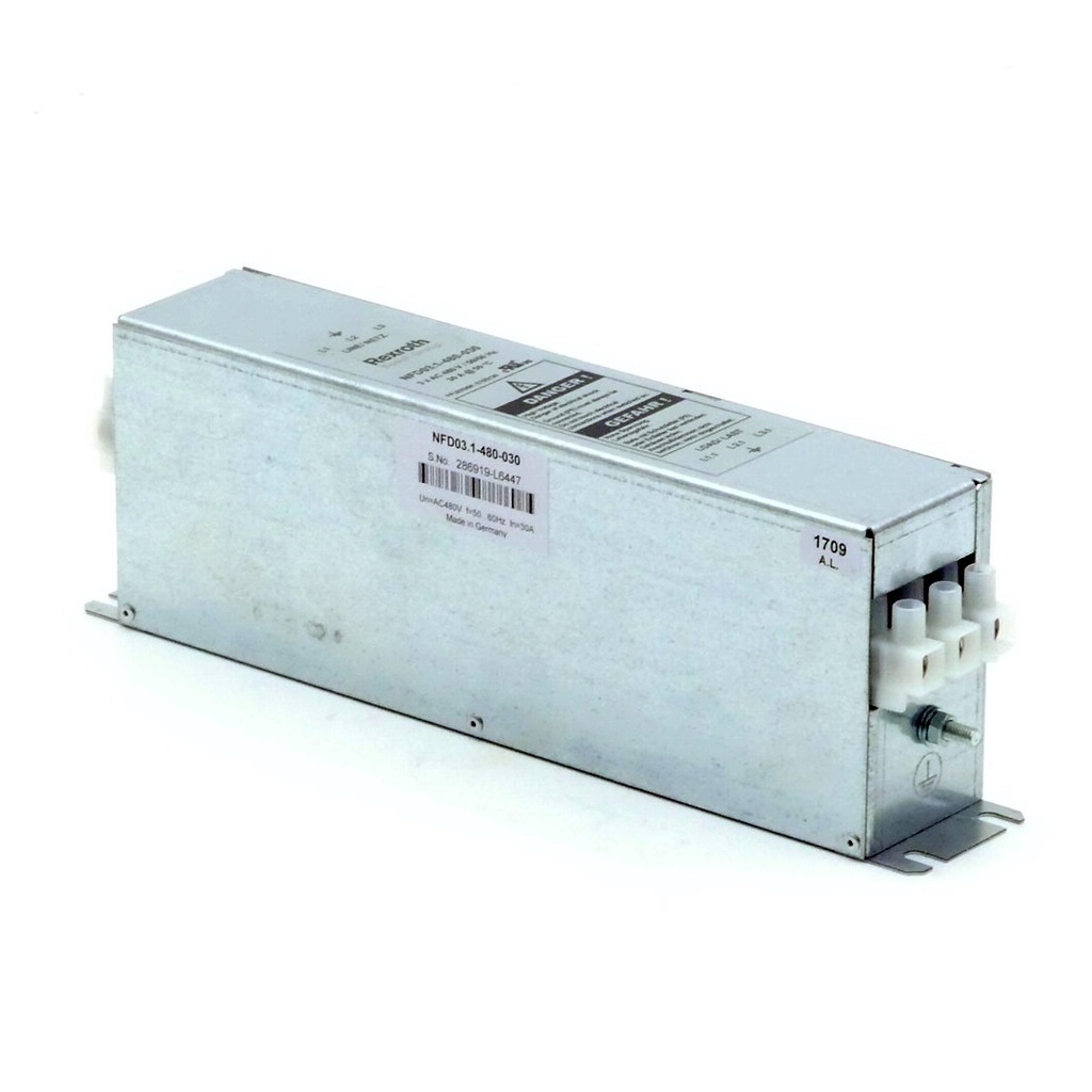 NFD03.1-480-030 FILTRO DE LINEA 3X480VAC 50/60HZ, 30A, SCCR:4200A --REXROTH