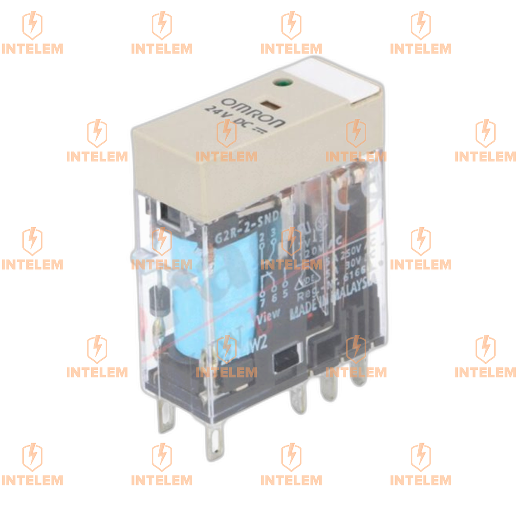 G2R-2-SND 24VDC (S) RELAY DE 24VDC; 5A 250VAC; DPDT; 8 PINES; CON LED; OMRON