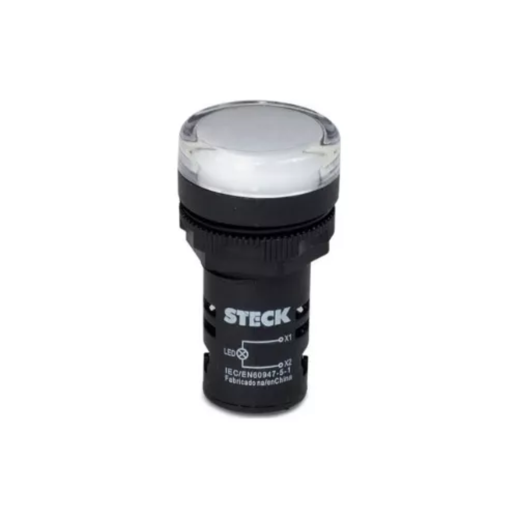 SLDS2205 PILOTO LUMINOSO BLANCO CON LED 220 VAC/VDC, 22MM--STECK