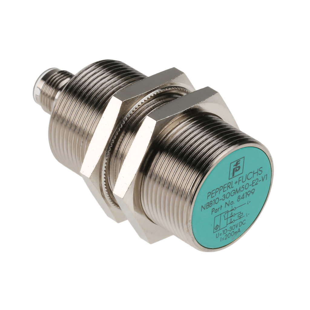 NBB10-30GM50-E2-V1 SENSOR INDUCTIVO ENRASADO M30, SN 10MM, PNP, NA, 3 PIN MACHO, COD 84199, --PEPPERL FUCHS